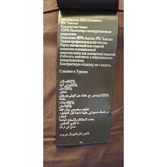 Karen Millen Leather Look Ponte Roma Pencil Skirt in Red Sz 4 Coated Knee Length - Picture 9 of 10